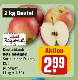 REWE Rote Tafeläpfel tilbud