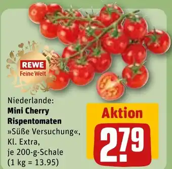 REWE Niederlande: Mini Cherry Rispentomaten tilbud