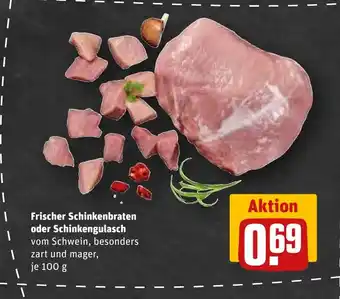 REWE Frischer Schinkenbraten oder Schinkengulasch tilbud