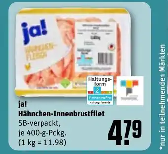 REWE Ja! hähnchen-innenbrustfilet tilbud