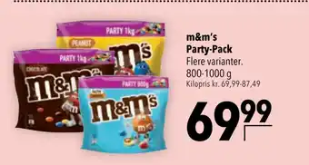 Citti m&m’s Party-Pack tilbud