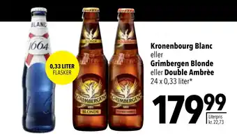 Citti Kronenbourg Blanc eller Grimbergen Blonde eller Double Ambrèe tilbud