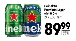 Citti Heineken Premium Lager eller 0,0% tilbud