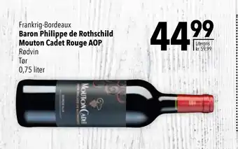 Citti Baron Philippe de Rothschild Mouton Cadet Rouge AOP tilbud