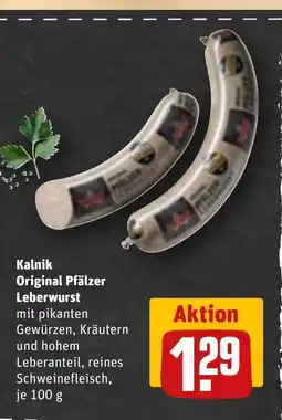 REWE Kalnik Original Pfälzer Leberwurst tilbud