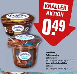 REWE Landliebe Sahnepudding Schokolade, tilbud