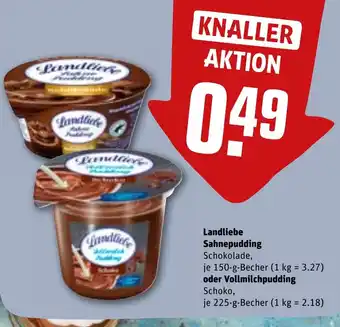 REWE Landliebe Sahnepudding Schokolade, tilbud