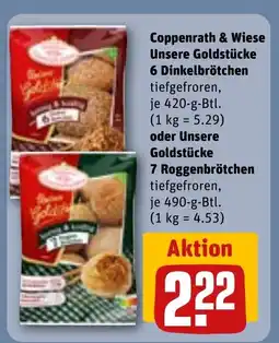 REWE Coppenrath & Wiese Unsere Goldstücke 6 Dinkelbrötchen tilbud