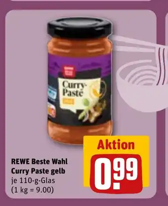 REWE REWE Beste Wahl Curry Paste gelb tilbud