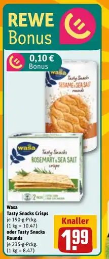 REWE Wasa tasty snacks sesame sea salt tilbud