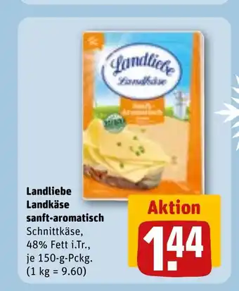 REWE Landliebe Landkäse sanft-aromatisch tilbud