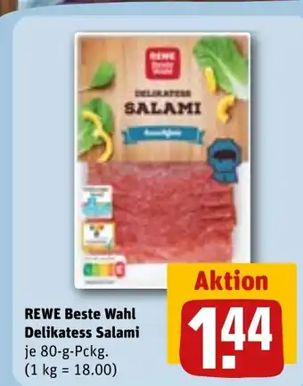 REWE REWE Beste Wahl Delikatess Salami tilbud