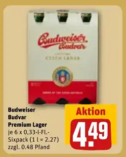 REWE Budweiser Budvar Premium Lager tilbud