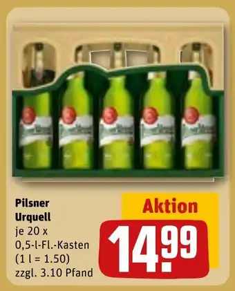 REWE Pilsner Urquell je tilbud