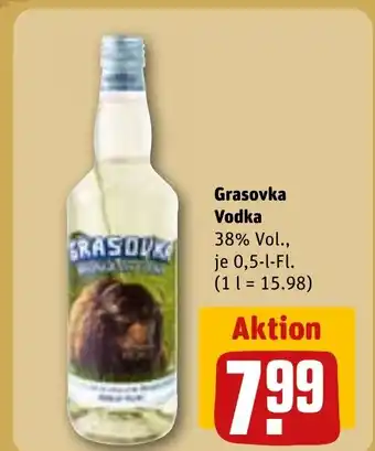 REWE Grasovka Vodka tilbud