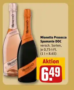 REWE Mionetto Prosecco Spumante DOC tilbud