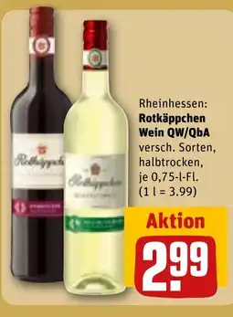 REWE Rheinhessen: Rotkäppchen Wein QW/QbA tilbud