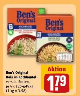 REWE Ben's Original Reis im Kochbeutel tilbud