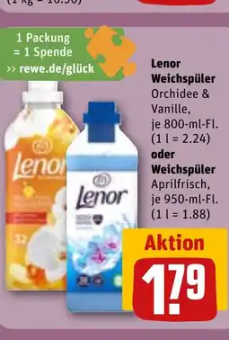 REWE Lenor Weichspüler Orchidee & Vanille, tilbud