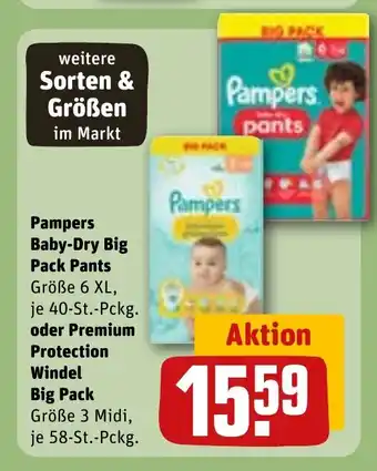 REWE Pampers Baby-Dry Big Pack Pants tilbud