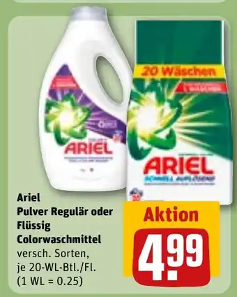 REWE Ariel Pulver Regulär oder tilbud