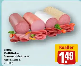 REWE Metten Westfälischer Dauerwurst-Aufschnitt tilbud