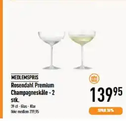 Imerco MEDLEMSPRIS Rosendahl Premium Champagneskåle - 2 tilbud