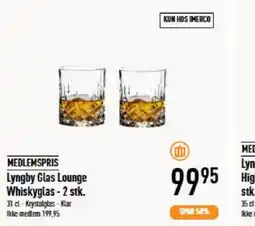 Imerco MEDLEMSPRIS Lyngby Glas Lounge Whiskyglas - 2 stk. tilbud