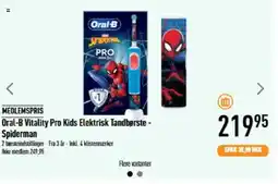 Imerco MEDLEMSPRIS Oral-B Vitality Pro Kids Elektrisk Tandbørste - Spiderman tilbud