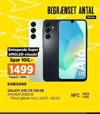 Power Samsung galaxy a16 lte 128 gb sma165fzkbeub tilbud