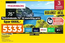 Power Thomson 75" uhd google tv 75ug5c14 tilbud