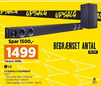 Power Lg 2.1-kanals soundbar tilbud