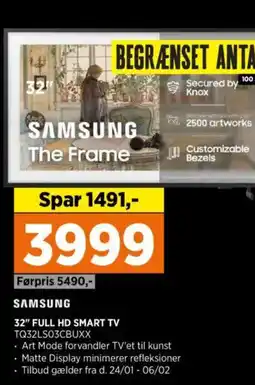 Power Samsung 32" full hd smart tv tq32ls03cbuxx tilbud