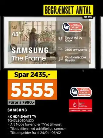 Power Samsung 4k hdr smart tv tilbud