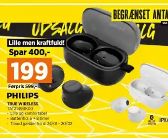 Power Philips true wireless tat2149bk00 tilbud