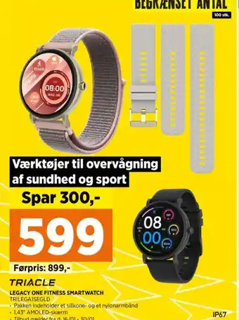 Power Triacle legacy one fitness smartwatch trilegaisegld tilbud