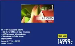 Elgiganten Lg 77 b4 4k oled tv (2024) tilbud