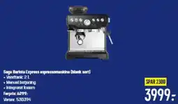 Elgiganten Sage Barista Express espressomaskine (blank sort) tilbud