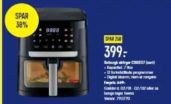 Elgiganten Sobczyk airfryer CS0237 (sort) tilbud