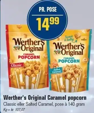 Otto Duborg Werther's Original Caramel popcorn tilbud