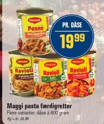 Otto Duborg Maggi pasta færdigretter tilbud