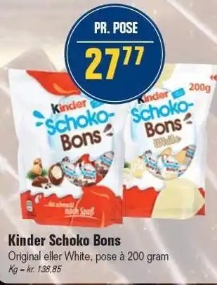 Otto Duborg Kinder Schoko Bons tilbud