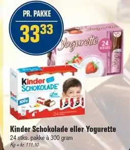 Otto Duborg Kinder Schokolade eller Yogurette tilbud