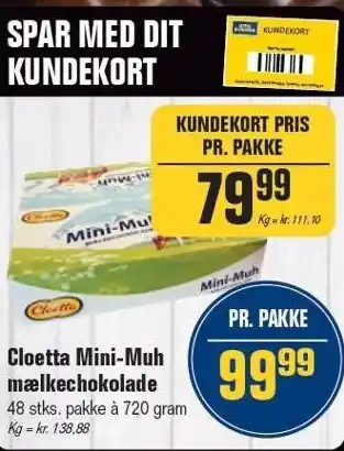 Otto Duborg Cloetta Mini-Muh mælkechokolade tilbud