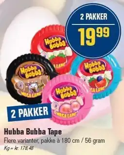 Otto Duborg Hubba Bubba Tape - 2 pakker tilbud