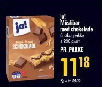 Otto Duborg ja! Müslibar med chokolade tilbud