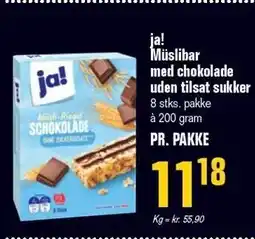 Otto Duborg ja! Müslibar med chokolade uden tilsat sukker tilbud