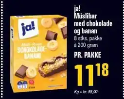 Otto Duborg ja! Müslibar med chokolade og banan tilbud