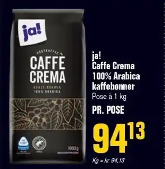 Otto Duborg ja! Caffe Crema 100% Arabica kaffebønner tilbud