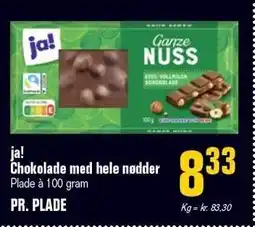 Otto Duborg ja! Chokolade med hele nødder tilbud